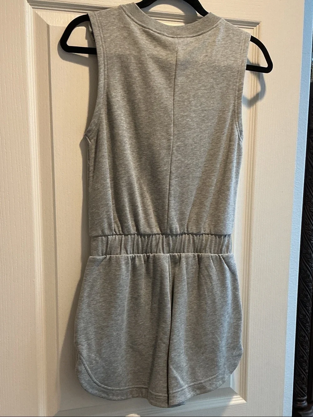 Nike Gray Sleeveless Romper with Elastic Waist